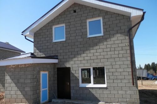 фасад дома из шлакоблока